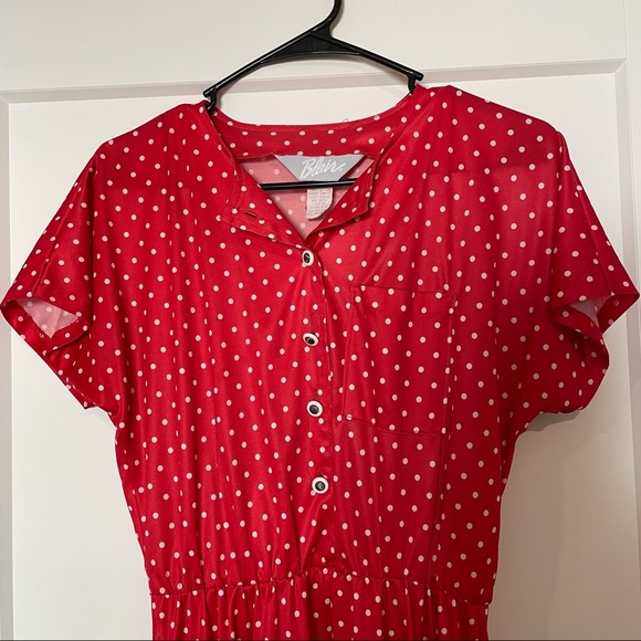 Vintage red polka dot dress by Blair - Picture 2 of 5